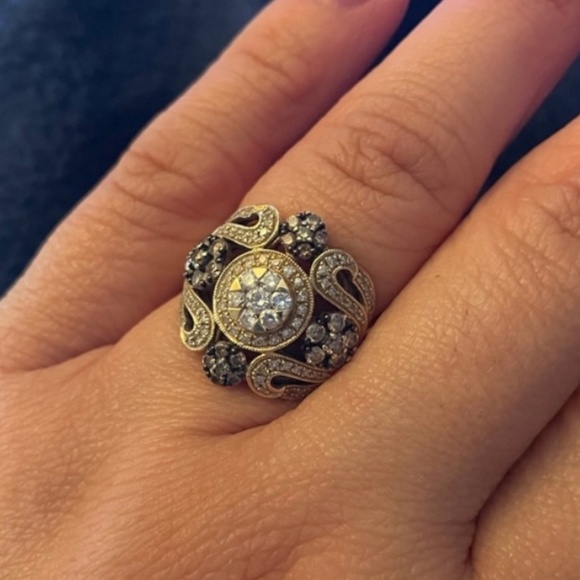 Effy 14k gold espresso and white diamond ring  7-8 - Picture 5 of 6